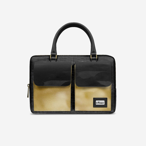 Vegan Designer Luxury Double Pocket Bag 16” | BYMANYC ® New York Elegant Edition