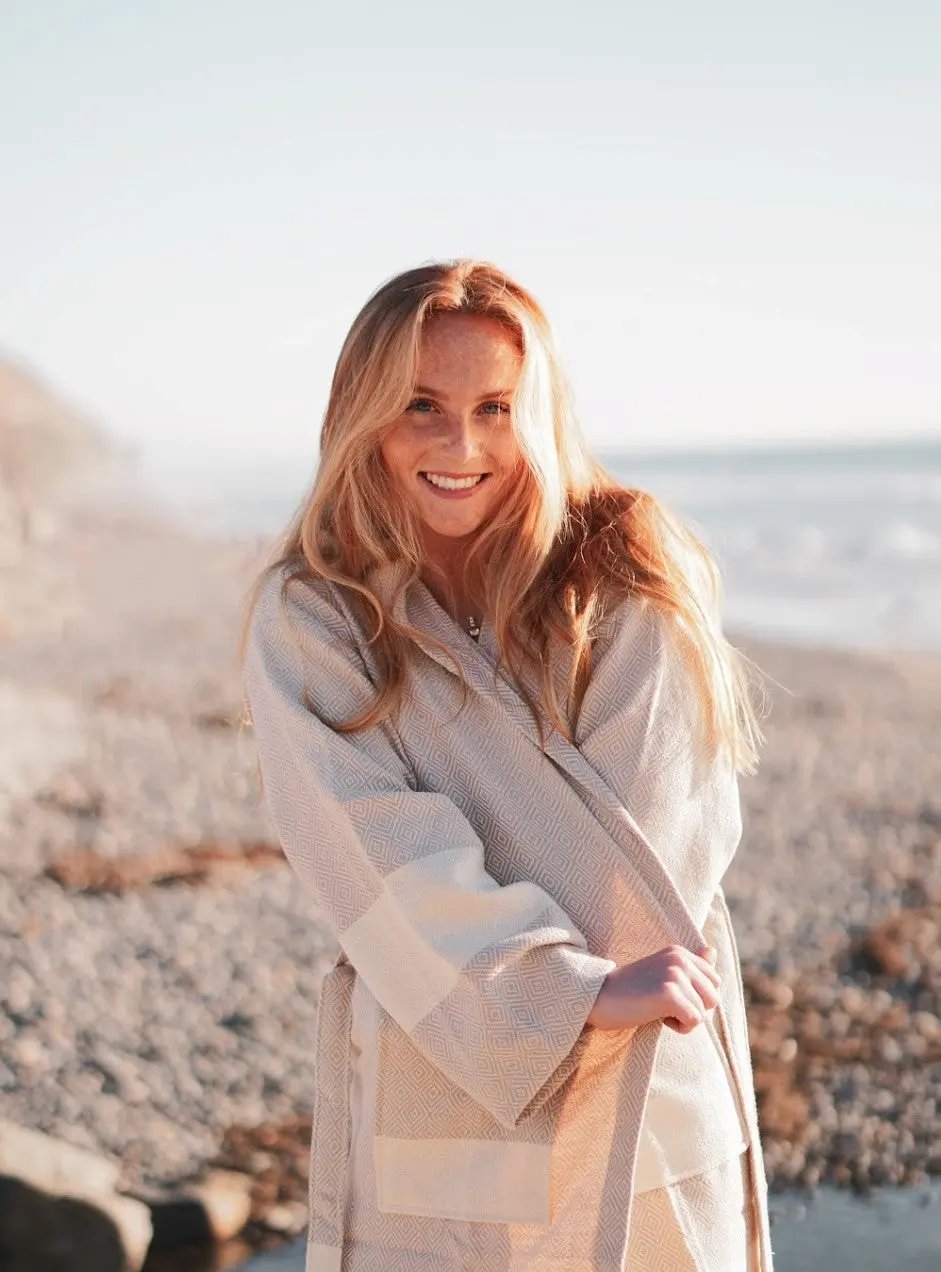 Turkish Bathrobe - Hand Made 100% Turkish Cotton - Venice