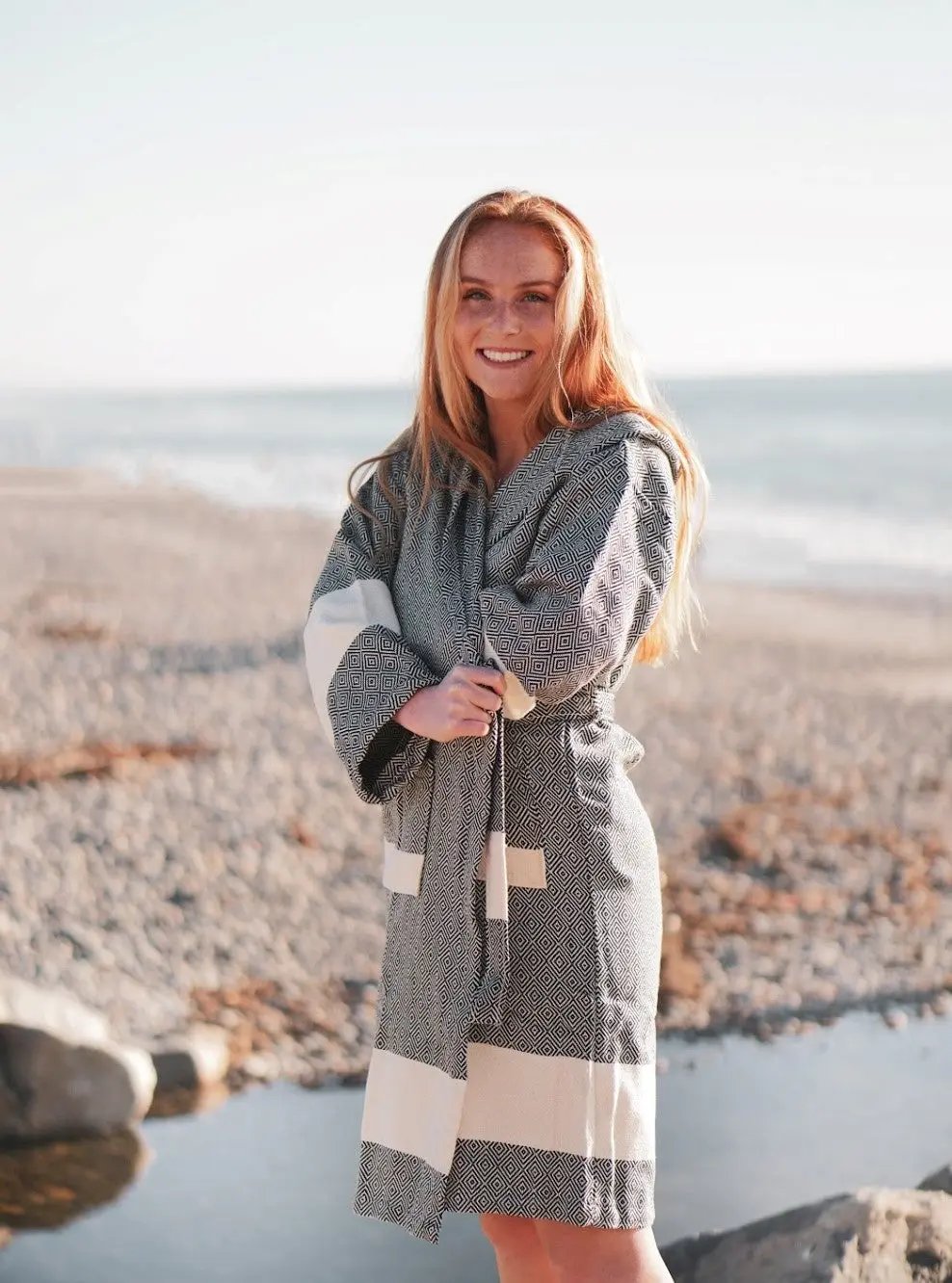 Turkish Bathrobe - Hand Made 100% Turkish Cotton - Venice