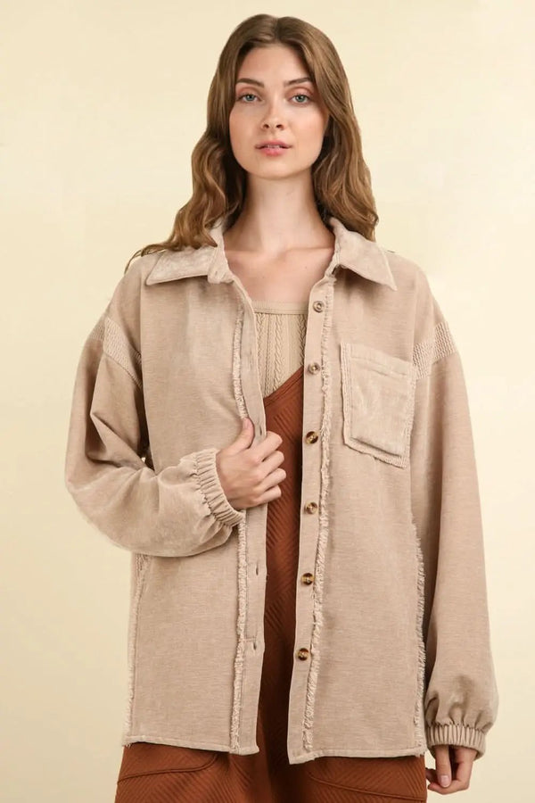 Shacket - Mixed Media Soft & Stylish - Casual Layering