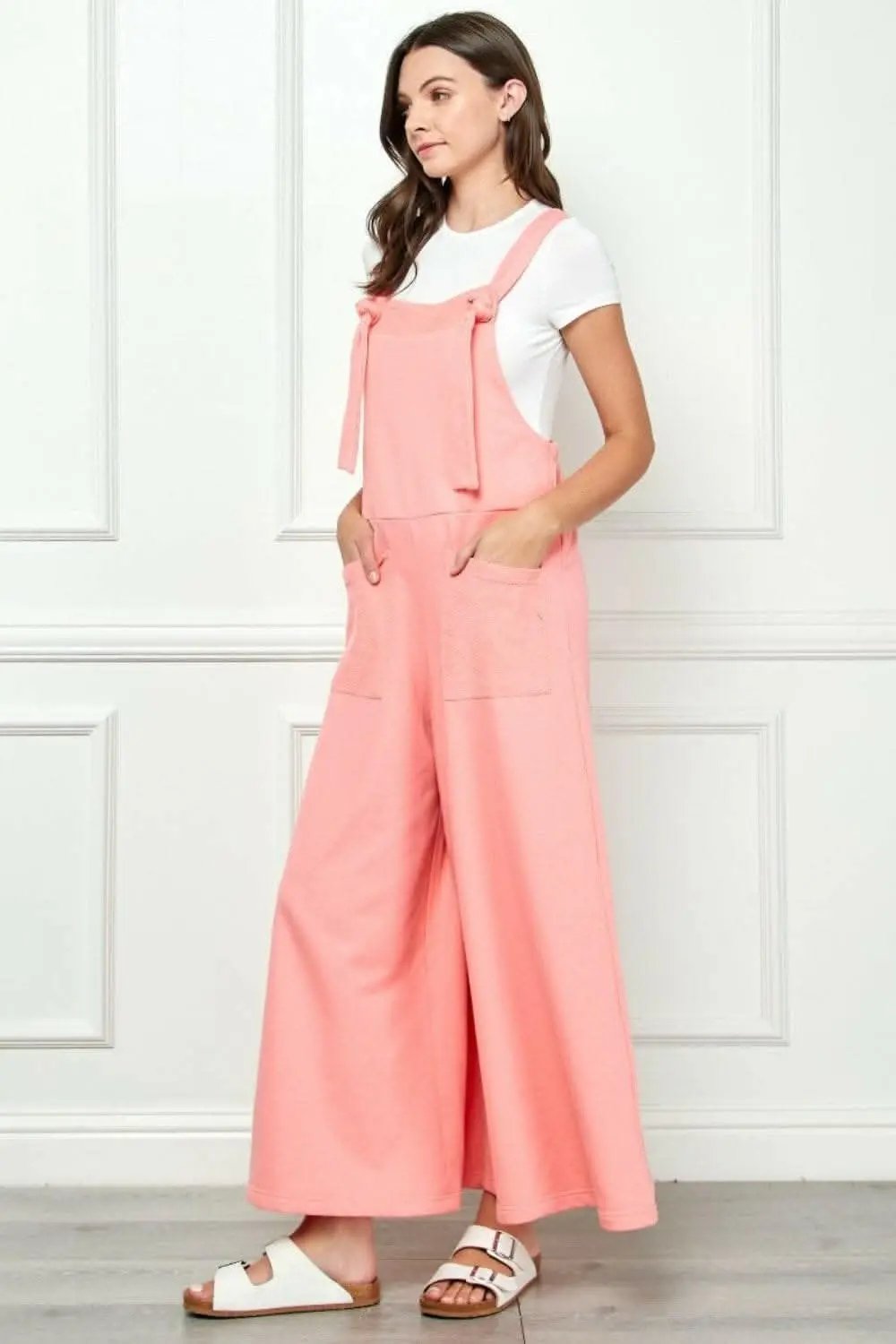 Trendsi usa - Veveret Wide Strap French Terry Overalls