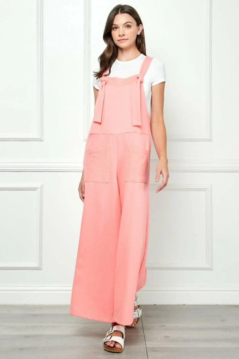 Trendsi usa - Veveret Wide Strap French Terry Overalls