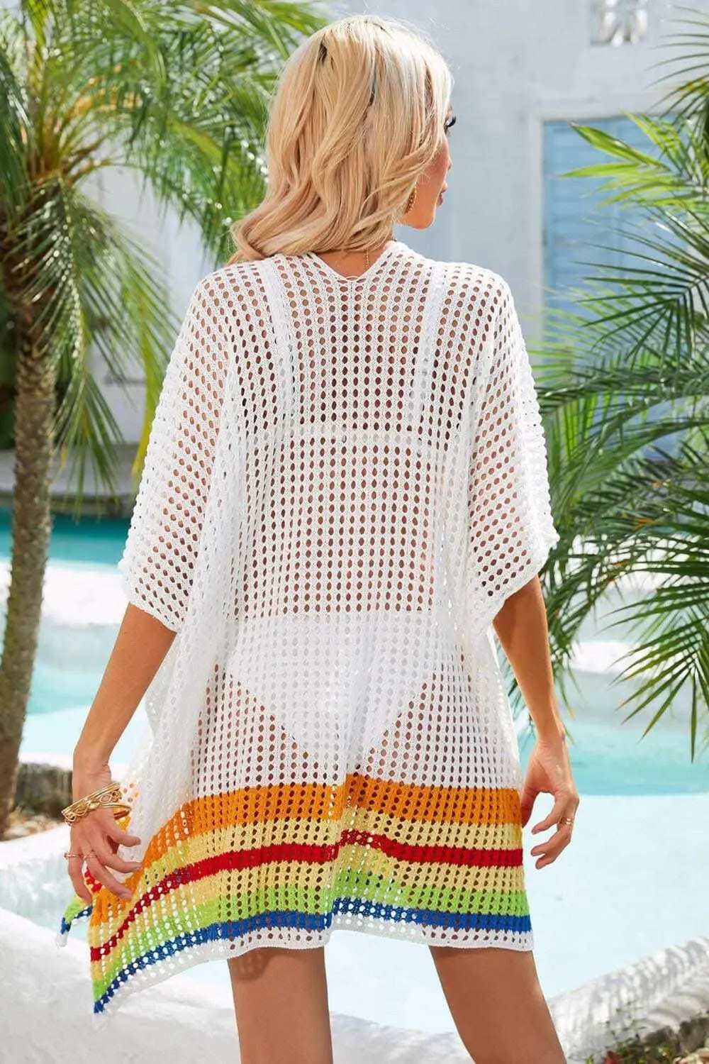Beach Cover-up - Vibrant Crochet - Swimwear Accessory