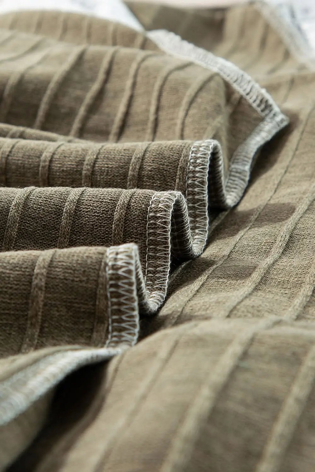 Love Salve Green Floral Blouse Women's Daily Elegant Top: Plus Size, Ribbed