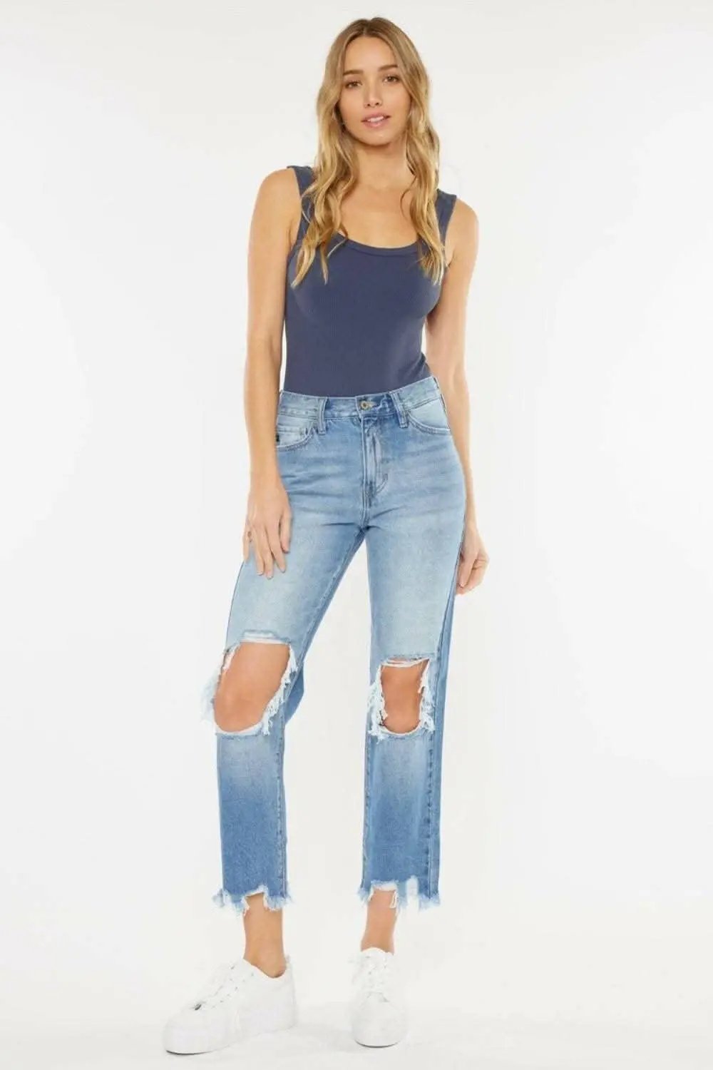 Jeans - Vintage Blue High Rise - Straight Leg