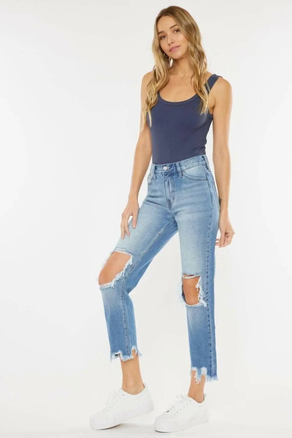 Jeans - Vintage Blue High Rise - Straight Leg
