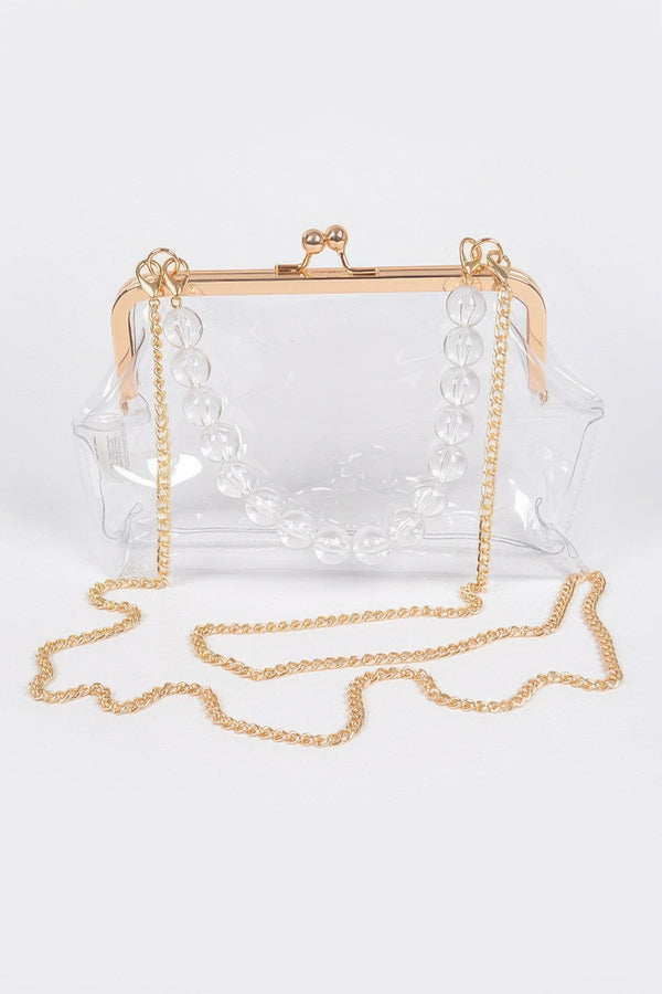 Vintage Clasp Pvc Transparent Clutch
