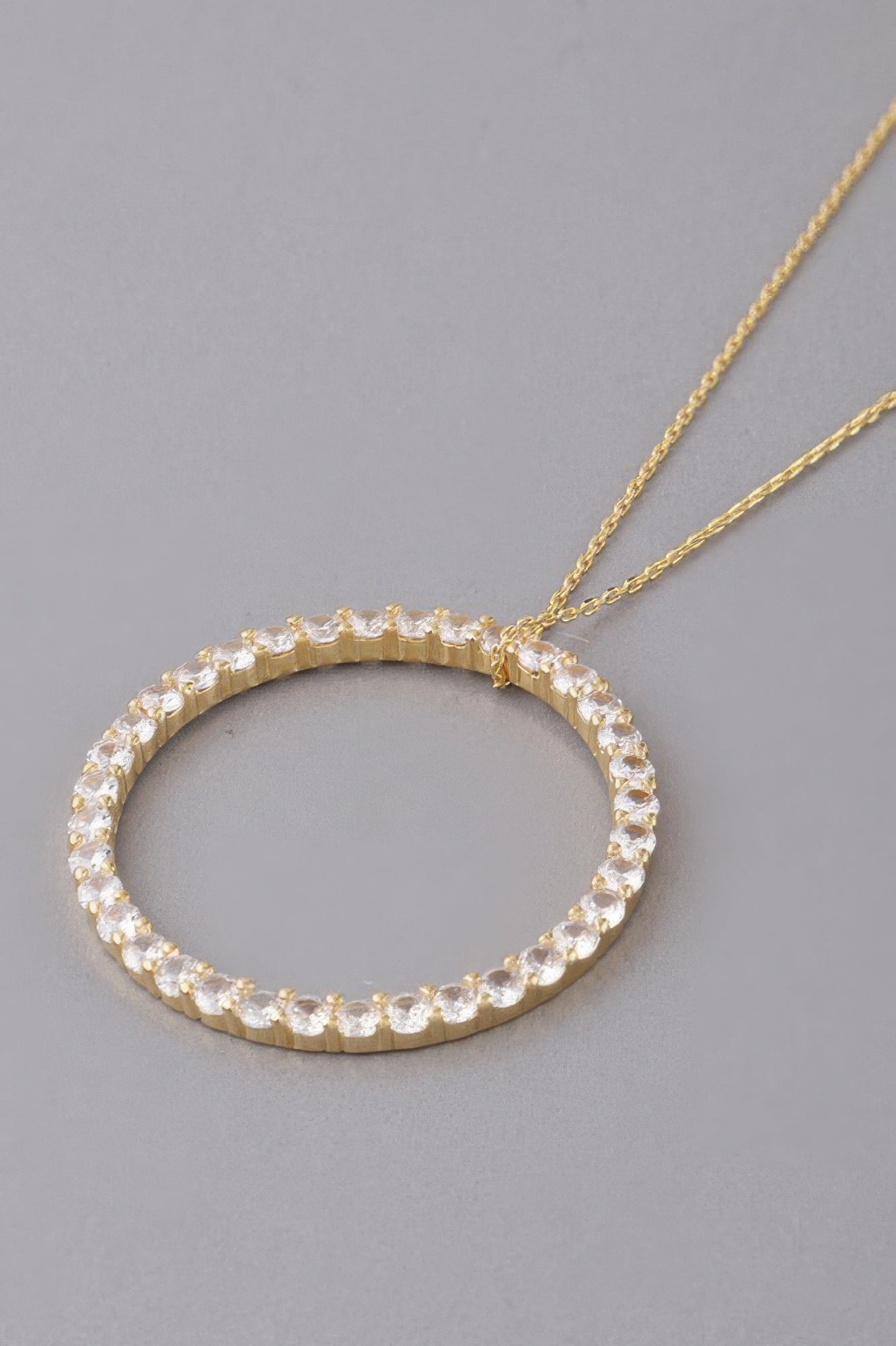 Women's Jewel Lined Circle Pendant Necklace BYMANYC ® New York CONTEMPORARY VIBRANT MODERN FASHION - New Collection