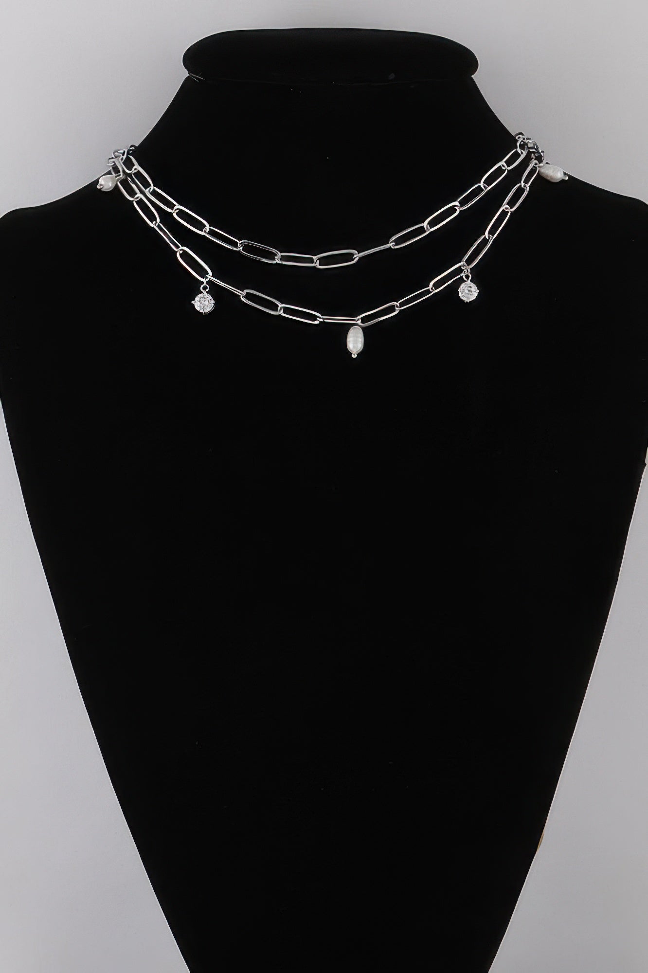 Women's Rhinestone N Bead Chain Necklace BYMANYC ® New York CONTEMPORARY VIBRANT MODERN FASHION - New Collection
