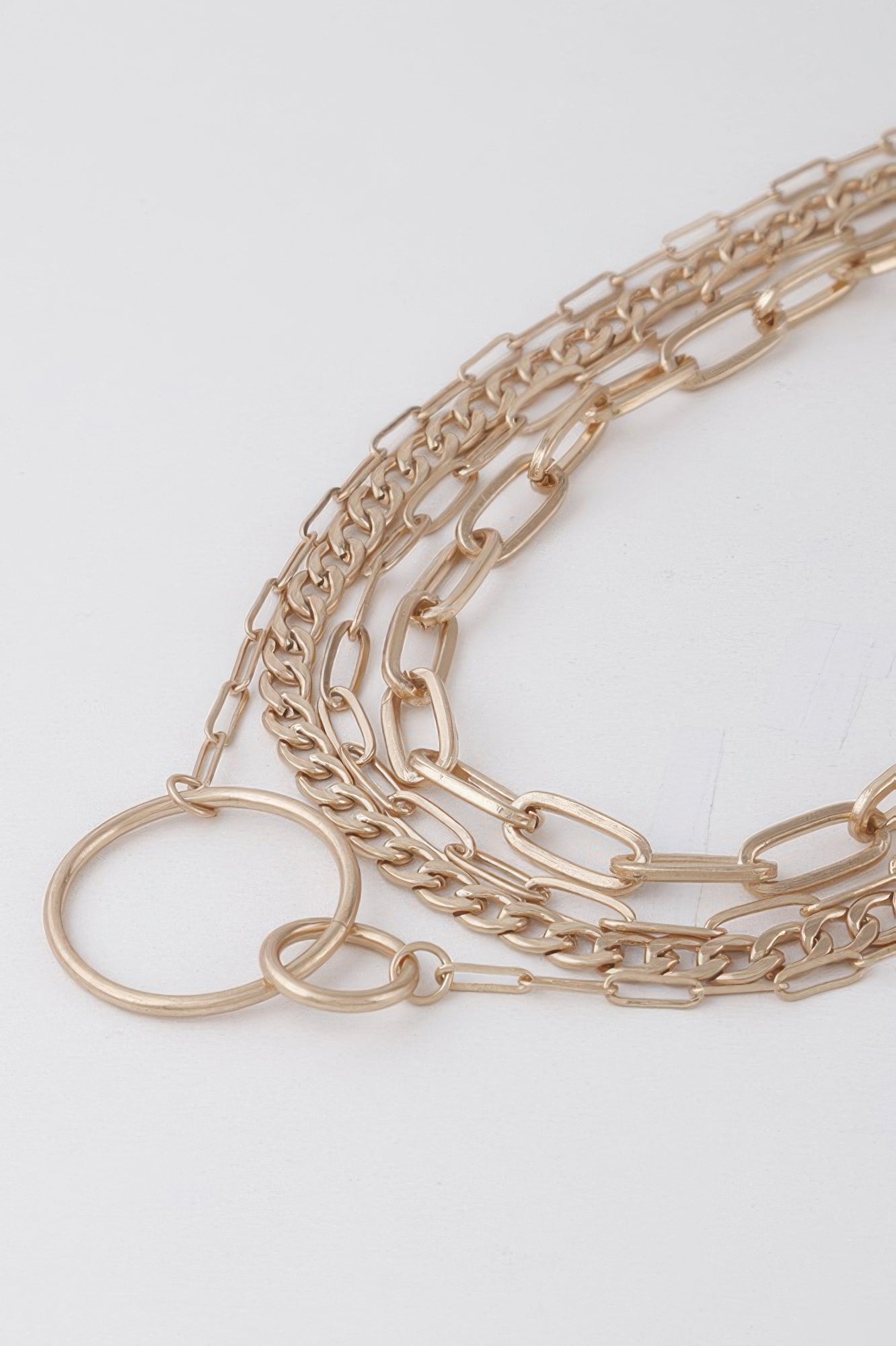 Women's Multi Linked Circles Chain Necklace BYMANYC ® New York CONTEMPORARY VIBRANT MODERN FASHION - New Collection
