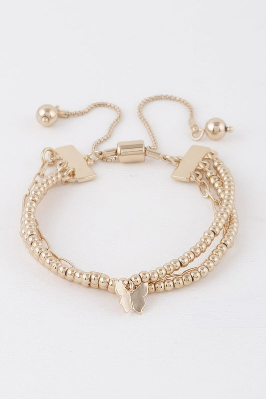Women's Beaded Butterfly Charm Bracelet BYMANYC ® New York CONTEMPORARY VIBRANT MODERN FASHION - New Collection