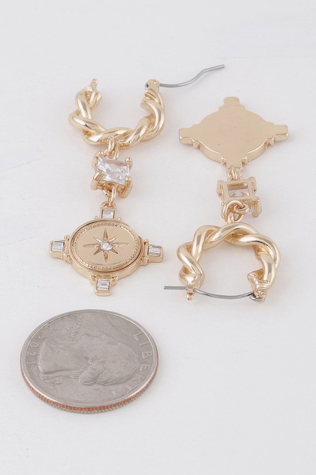 Women's Twisted Shining Star Drop Earrings BYMANYC ® New York CONTEMPORARY VIBRANT MODERN JEWELRY - New Collection