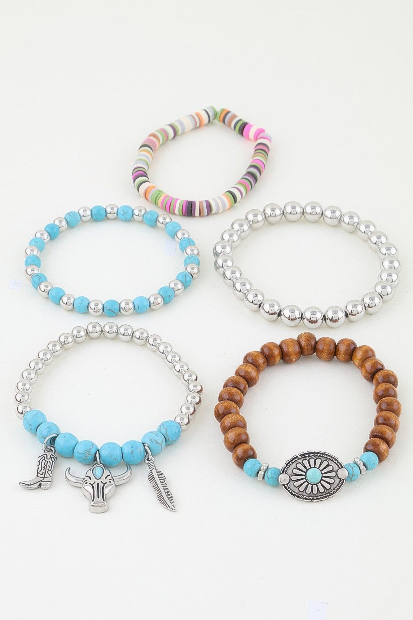 Women's Multi Antique Wild West Beaded Bracelet BYMANYC ® New York CONTEMPORARY VIBRANT MODERN JEWELRY - New Collection