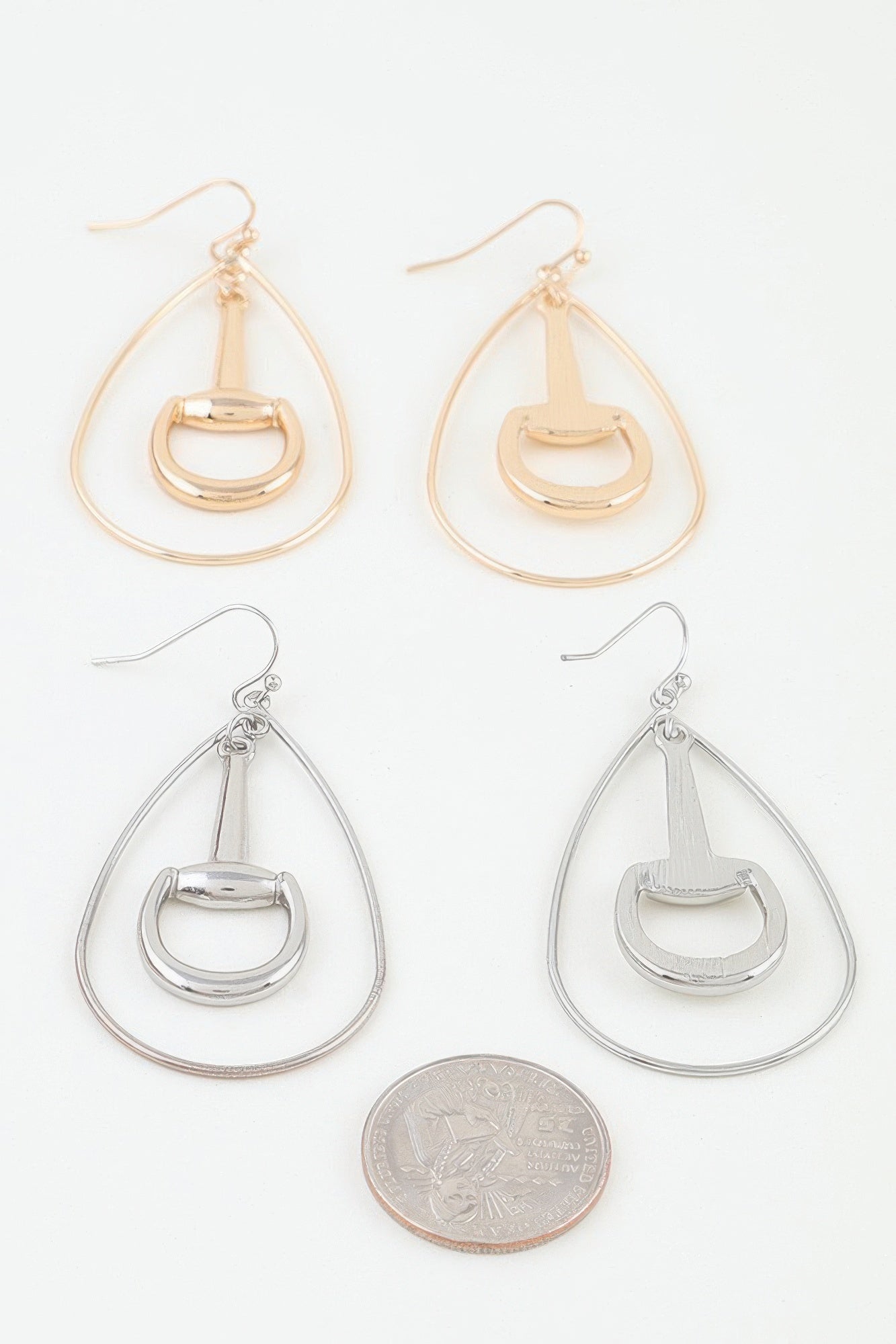 Women's Drop Earrings Modern Toggle Teardrop BYMANYC ® New York CONTEMPORARY SCULPTURAL FRAME DANGLE - New Collection