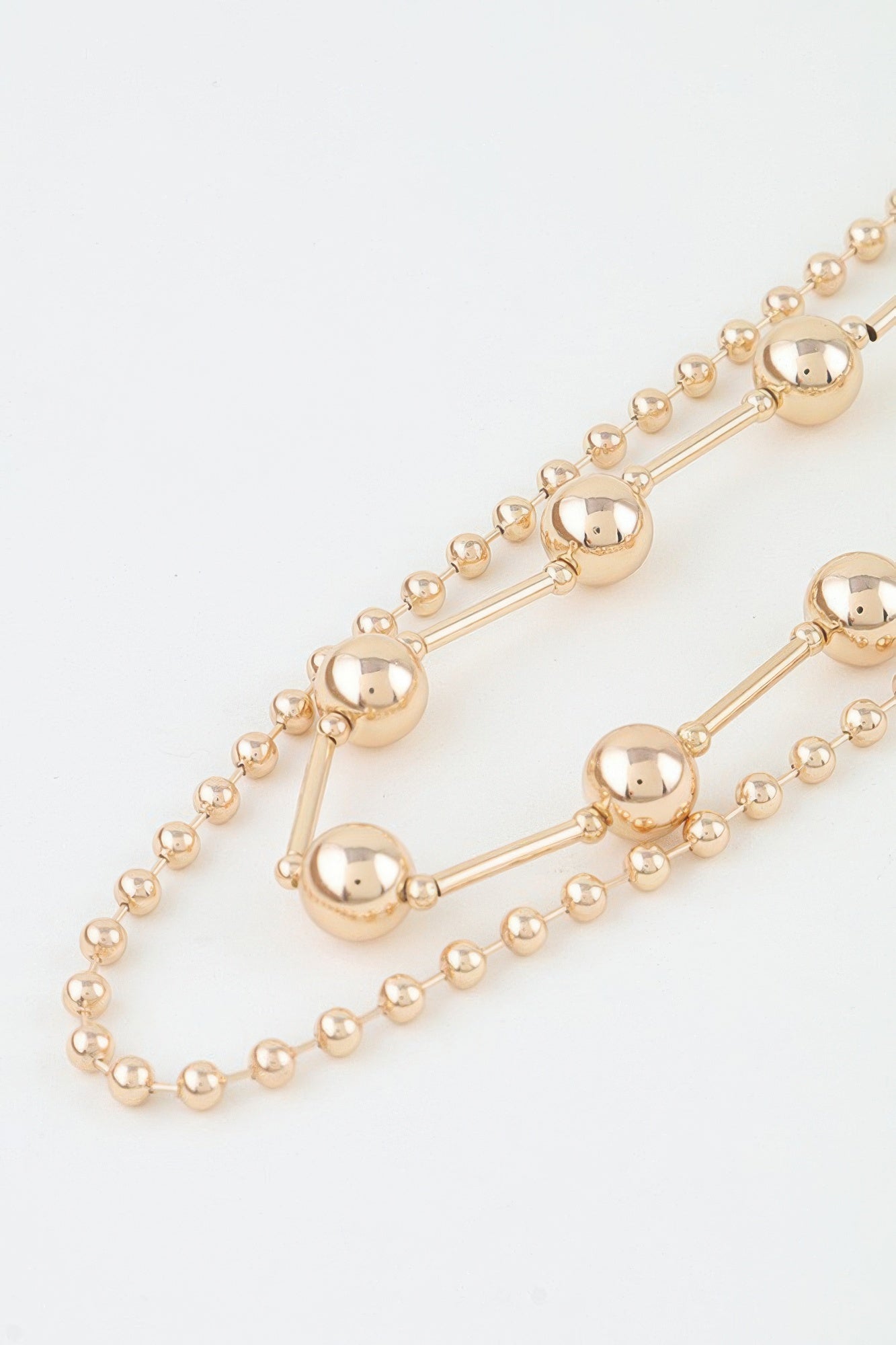 Women's Chain Necklace Double Polished Space BYMANYC ® New York CONTEMPORARY DUAL-LAYER LINK COLLAR - New Collection