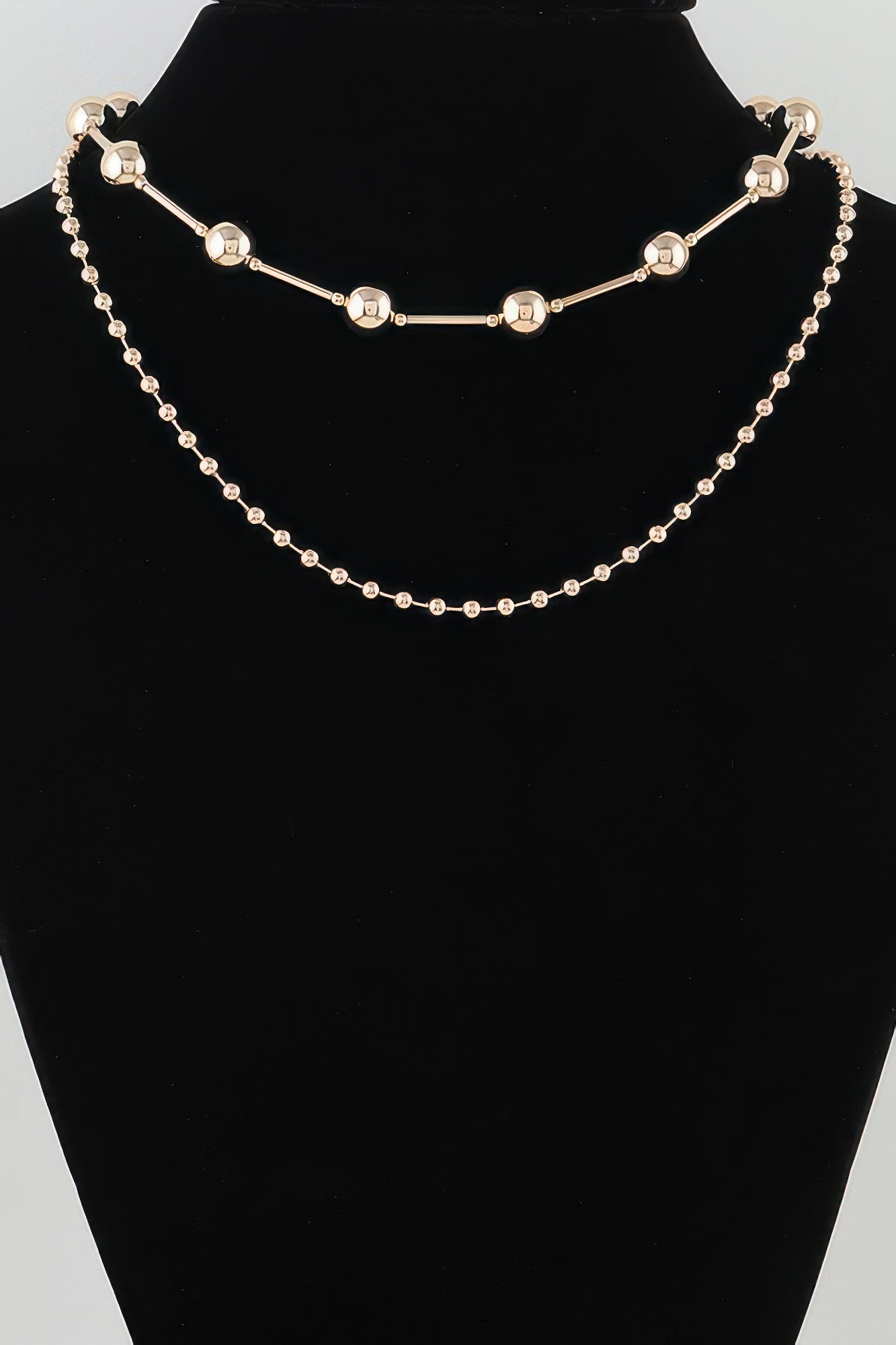 Women's Chain Necklace Double Polished Space BYMANYC ® New York CONTEMPORARY DUAL-LAYER LINK COLLAR - New Collection