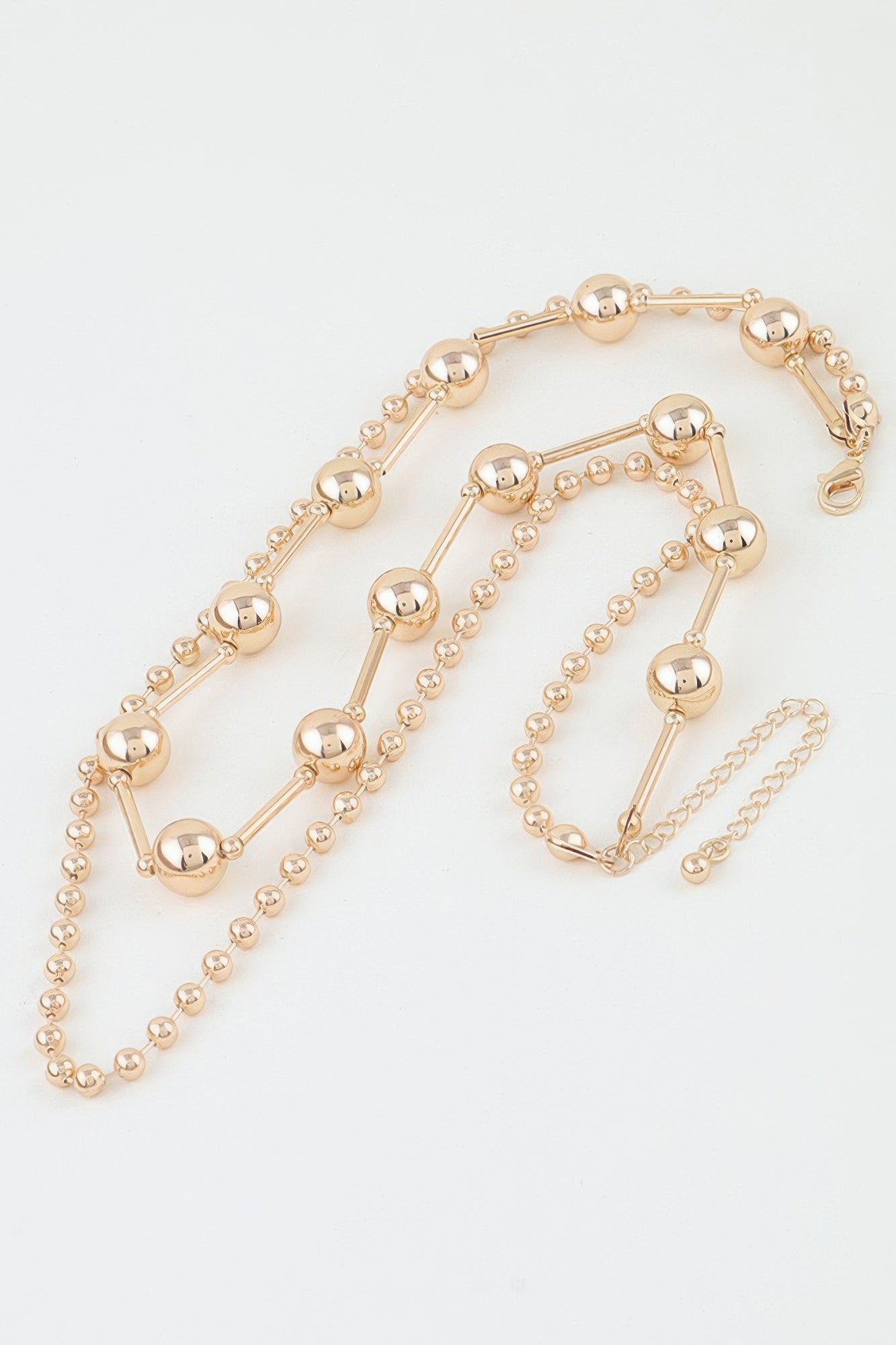 Women's Chain Necklace Double Polished Space BYMANYC ® New York CONTEMPORARY DUAL-LAYER LINK COLLAR - New Collection