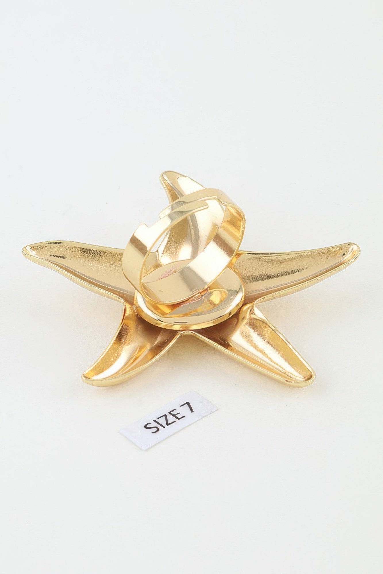 Women's Statement Ring Polished Starfish BYMANYC ® New York SLEEK OCEANIC CELESTIAL BAND - New Collection