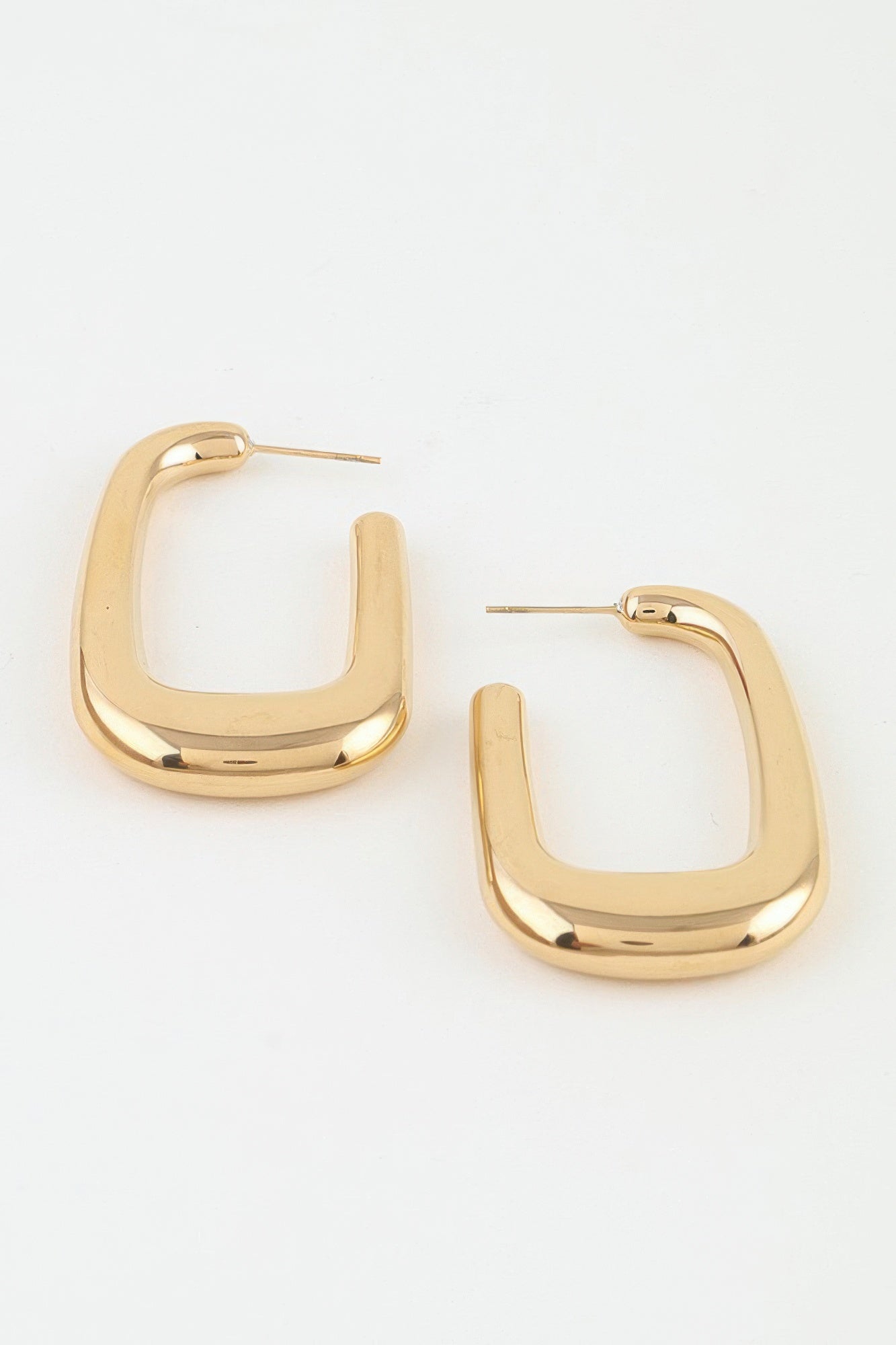 Women's Hoop Earrings Polished Modern Cubic BYMANYC ® New York CONTEMPORARY GEOMETRIC SLEEK HOOPS - New Collection