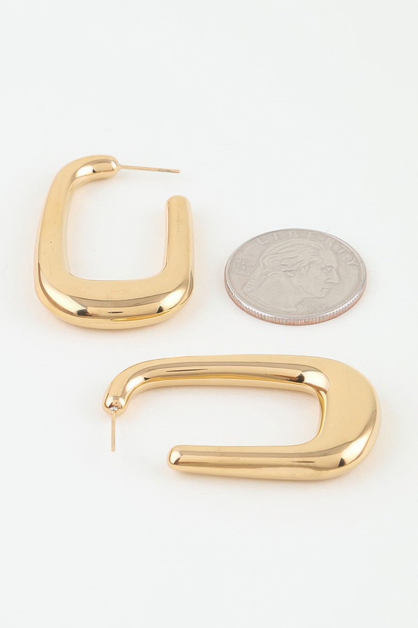 Women's Hoop Earrings Polished Modern Cubic BYMANYC ® New York CONTEMPORARY GEOMETRIC SLEEK HOOPS - New Collection