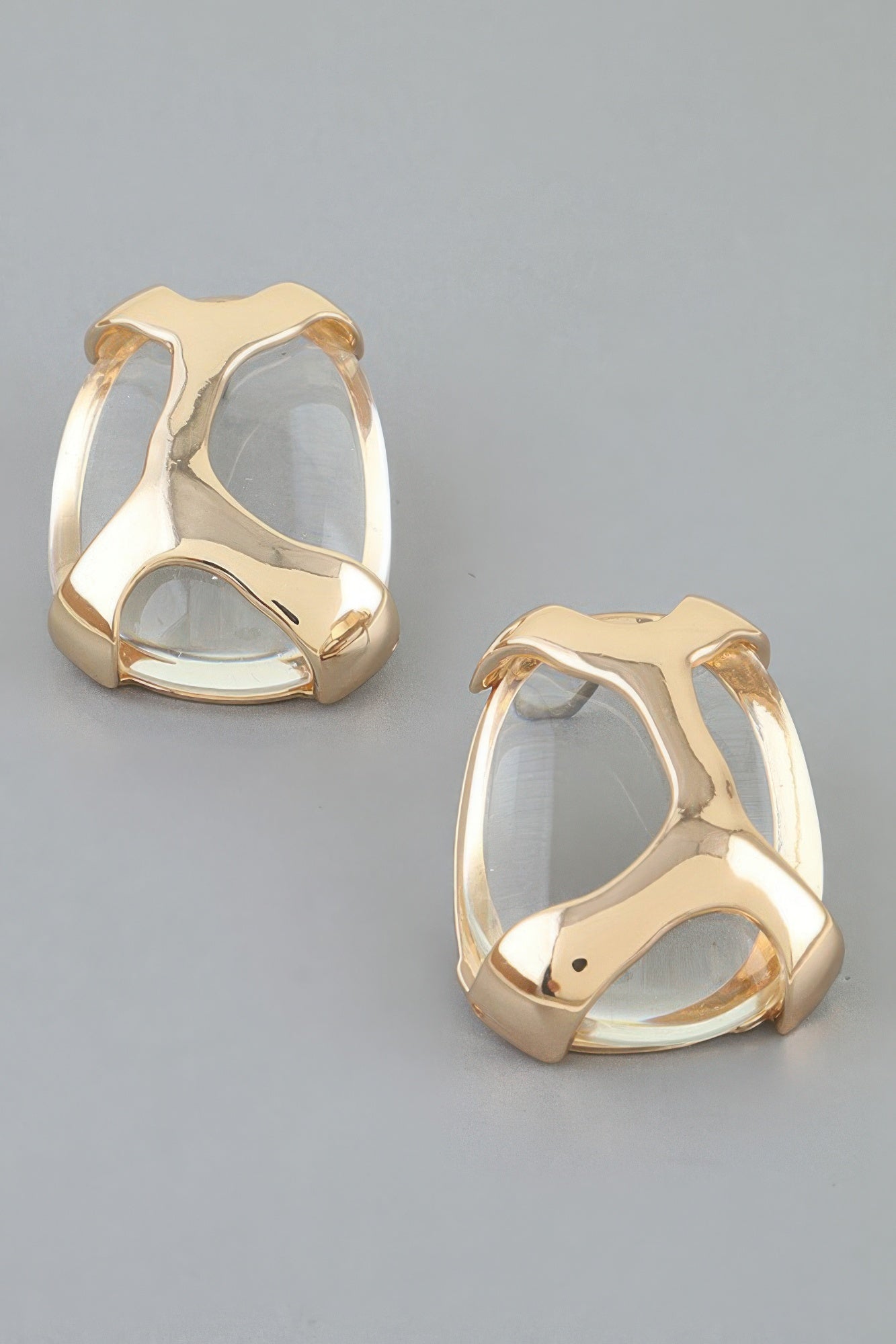Women's Polished Transparent Stone Earrings BYMANYC ® New York CONTEMPORARY VIBRANT MODERN FASHION - New Collection
