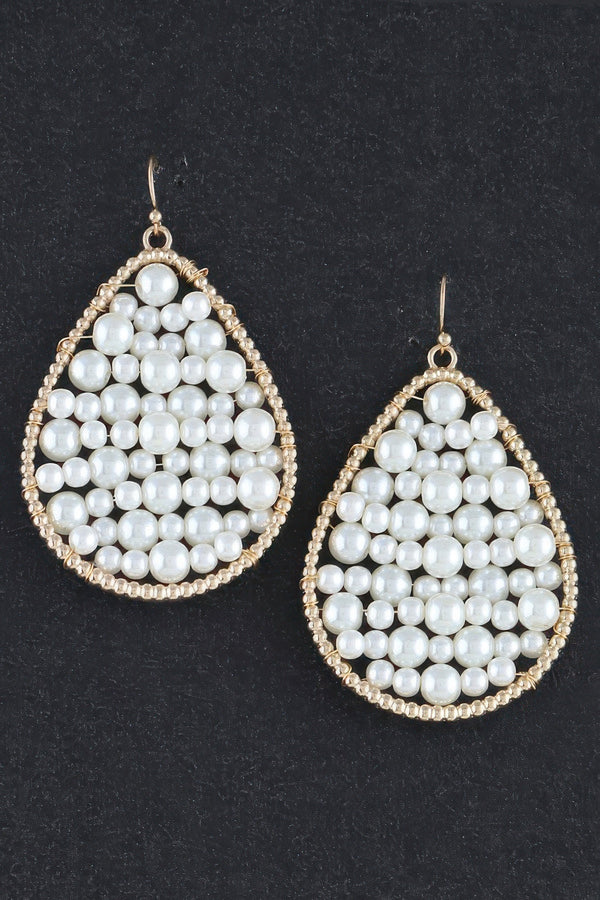Women's Drop Earrings Pearls In A Teardrop BYMANYC ® New York ELEGANT SCULPTURAL PEARL DANGLE - New Collection