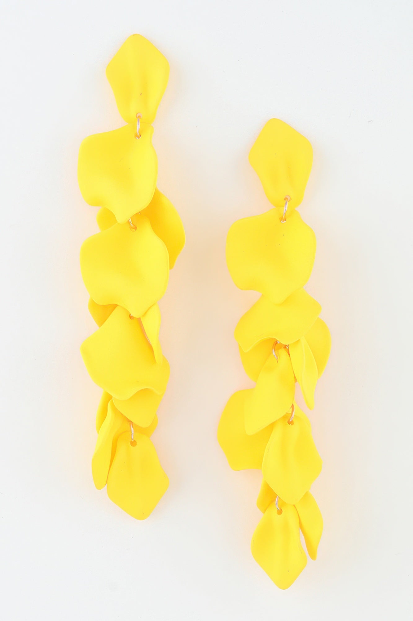 Women's Drop Earrings Bright Petal Blossom BYMANYC ® New York FLORAL SCULPTURAL STATEMENT DANGLE - New Collection