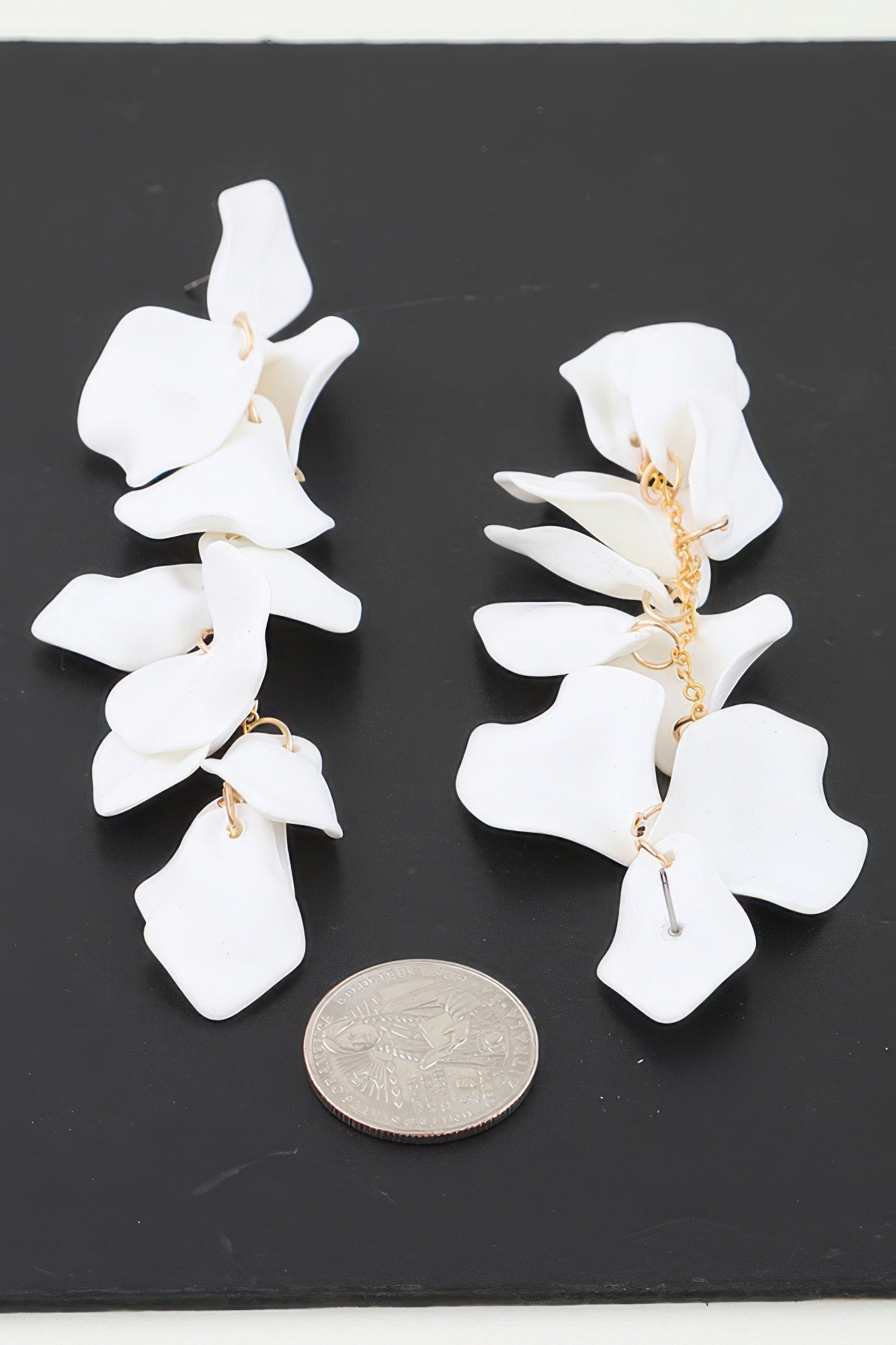 Women's Drop Earrings Bright Petal Blossom BYMANYC ® New York FLORAL SCULPTURAL STATEMENT DANGLE - New Collection