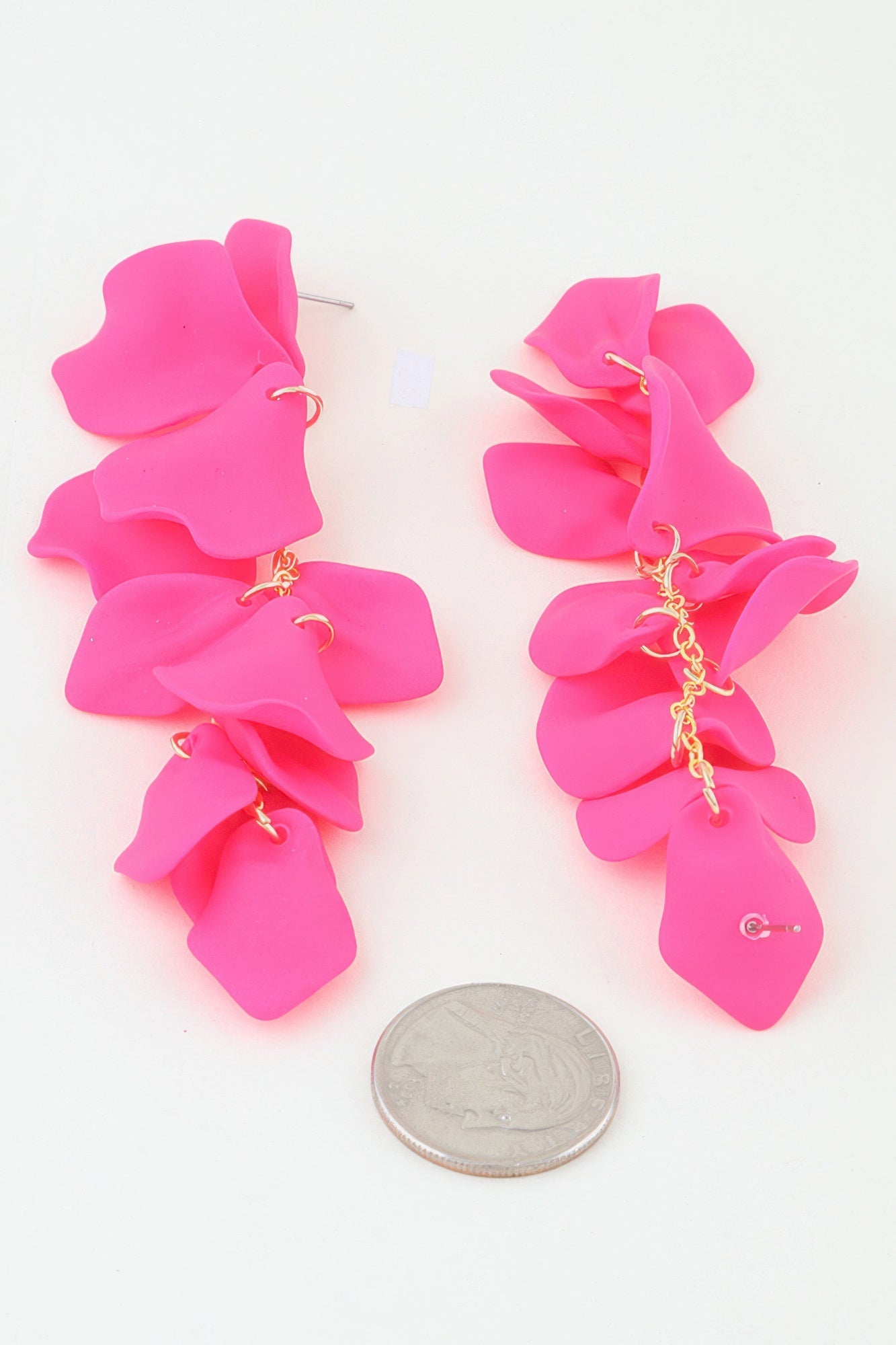 Women's Drop Earrings Bright Petal Blossom BYMANYC ® New York FLORAL SCULPTURAL STATEMENT DANGLE - New Collection