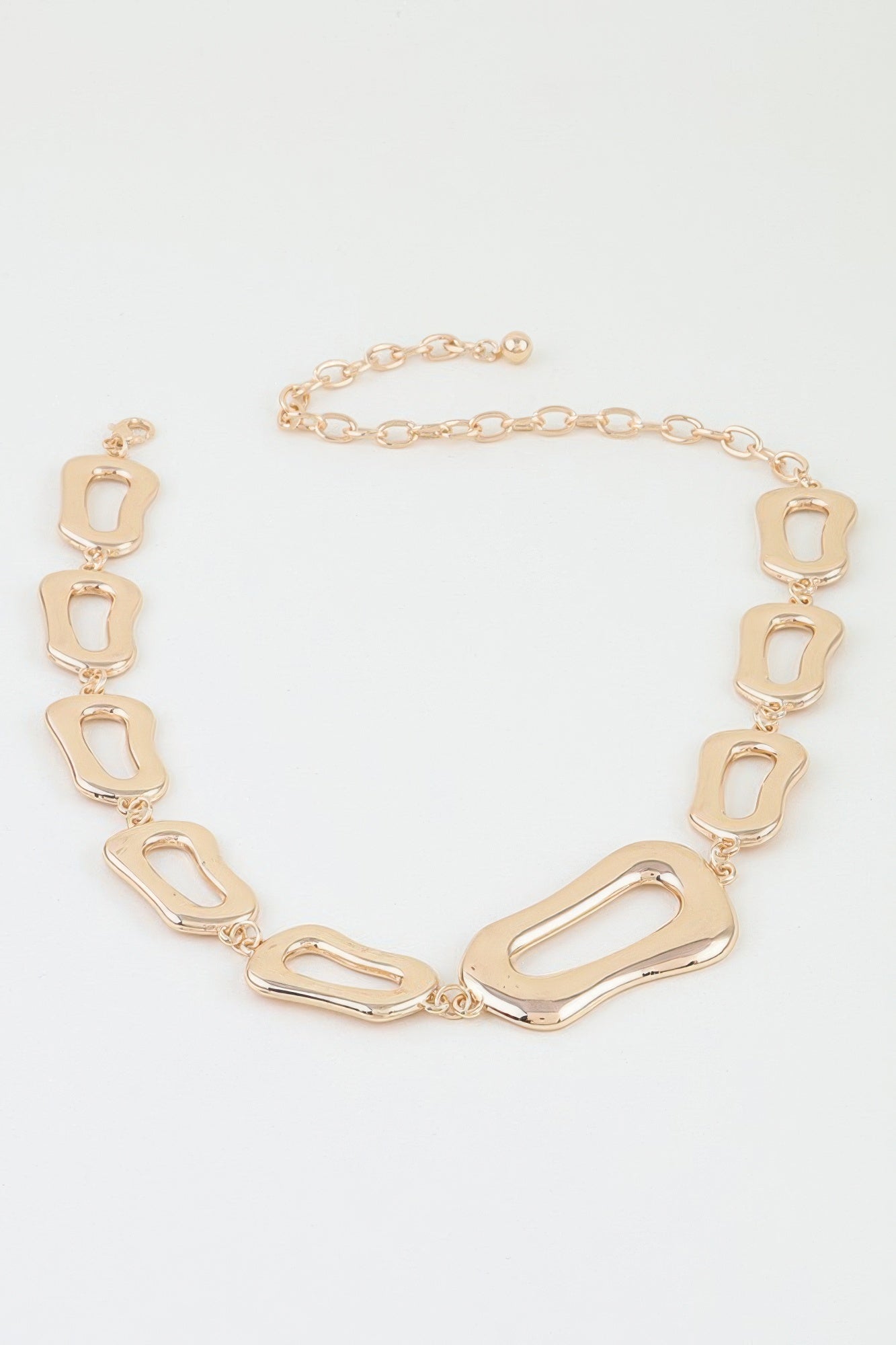Women's Choker Necklace Polished Abstract Link Chain BYMANYC ® New York SCULPTURAL GEOMETRIC COLLAR - New Collection