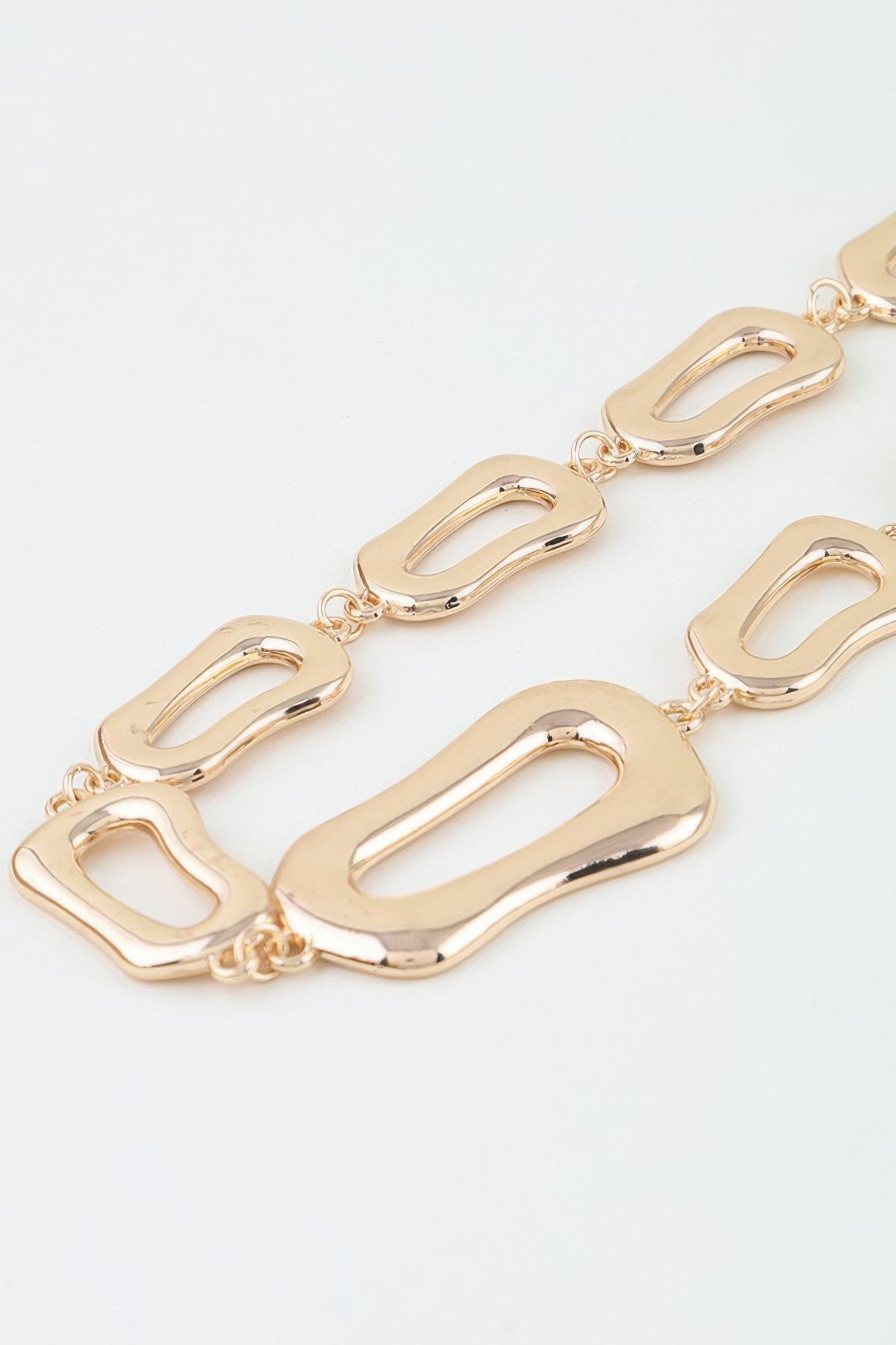 Women's Choker Necklace Polished Abstract Link Chain BYMANYC ® New York SCULPTURAL GEOMETRIC COLLAR - New Collection