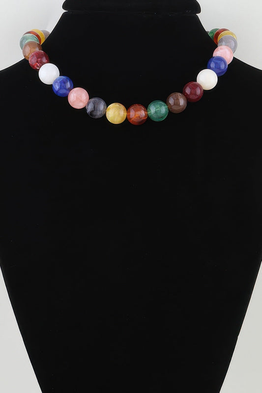 Women's Statement Necklace Multicolor Beaded BYMANYC ® New York VIBRANT ARTISANAL COLLAR - New Collection