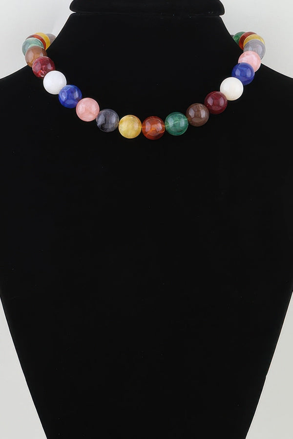 Women's Statement Necklace Multicolor Beaded BYMANYC ® New York VIBRANT ARTISANAL COLLAR - New Collection
