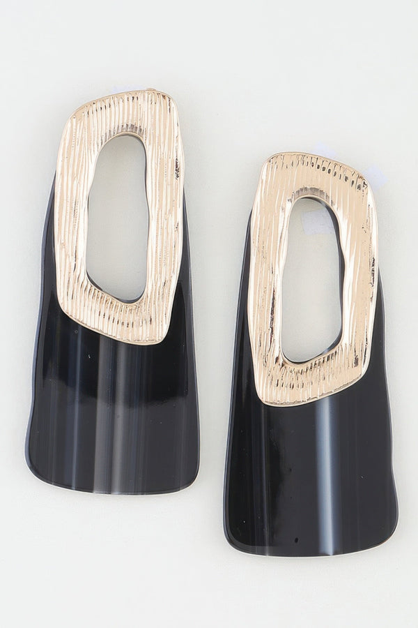 Women's Drop Earrings Modern Retro Streak Fashion BYMANYC ® New York VINTAGE CONTEMPORARY STRIPED STATEMENT DANGLE - New Collection