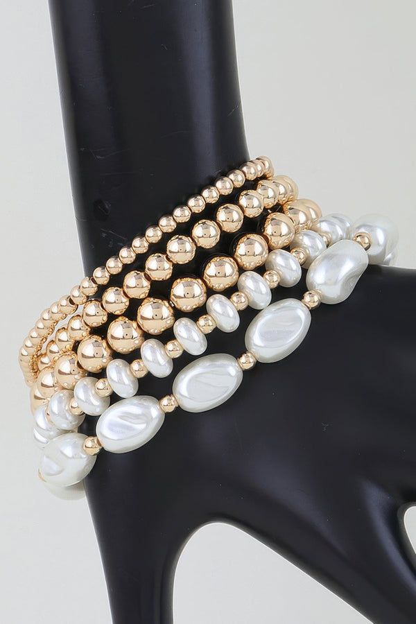 Women's Beaded Bracelet Multi Polished Stone BYMANYC ® New York COLORFUL STACKABLE STRAND BRACELET - New Collection