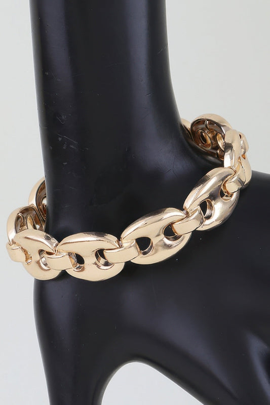 Women's Link Bracelet Polished Mariner Chain BYMANYC ® New York NAUTICAL STATEMENT BRACELET - New Collection