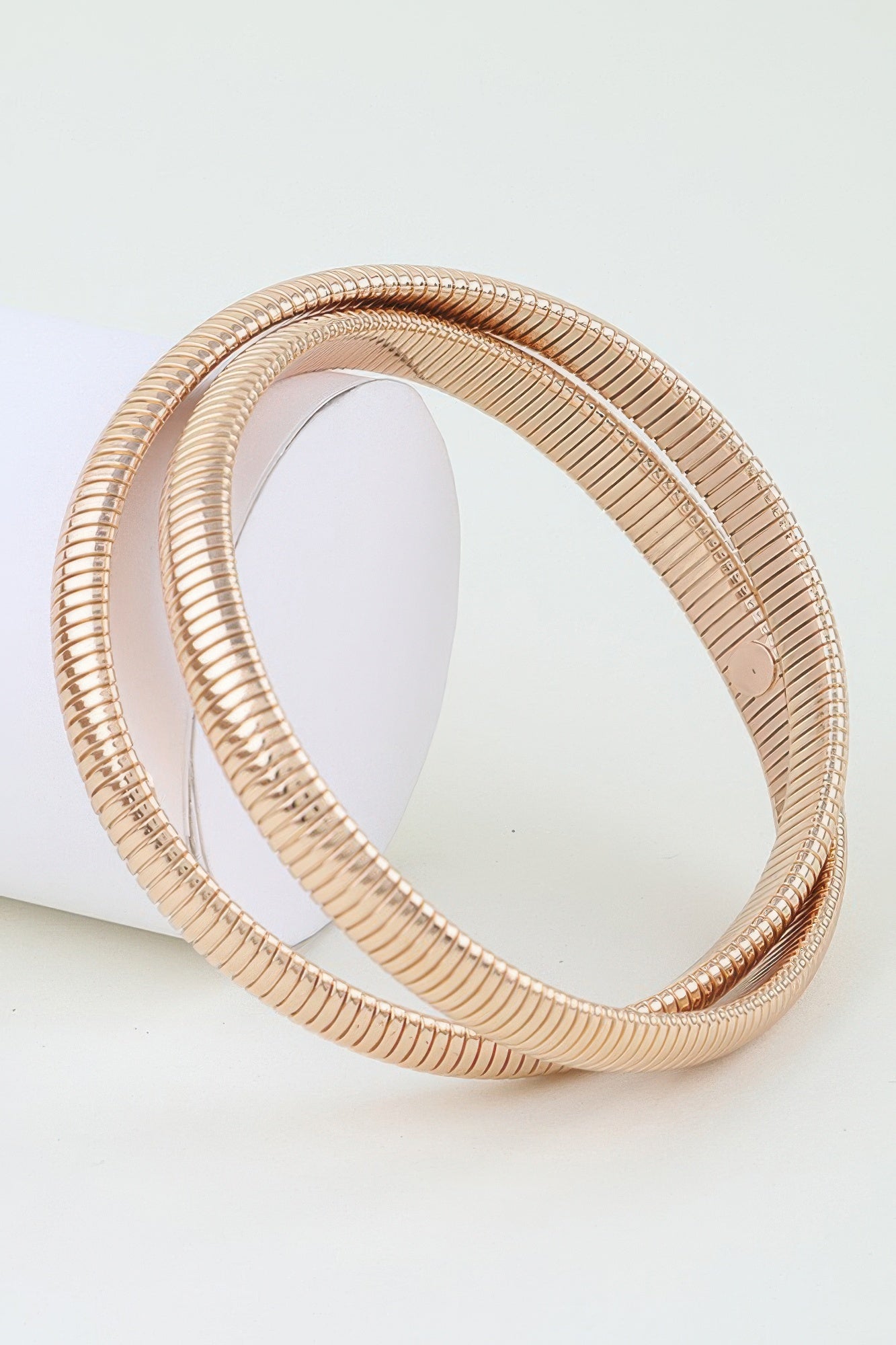 Women's Bangle Bracelet Intertwined Snake Chain BYMANYC ® New York TWISTED DUAL STRAND BRACELET - New Collection