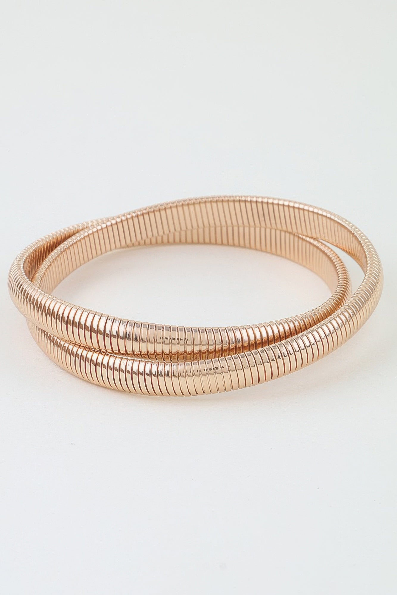 Women's Bangle Bracelet Intertwined Snake Chain BYMANYC ® New York TWISTED DUAL STRAND BRACELET - New Collection