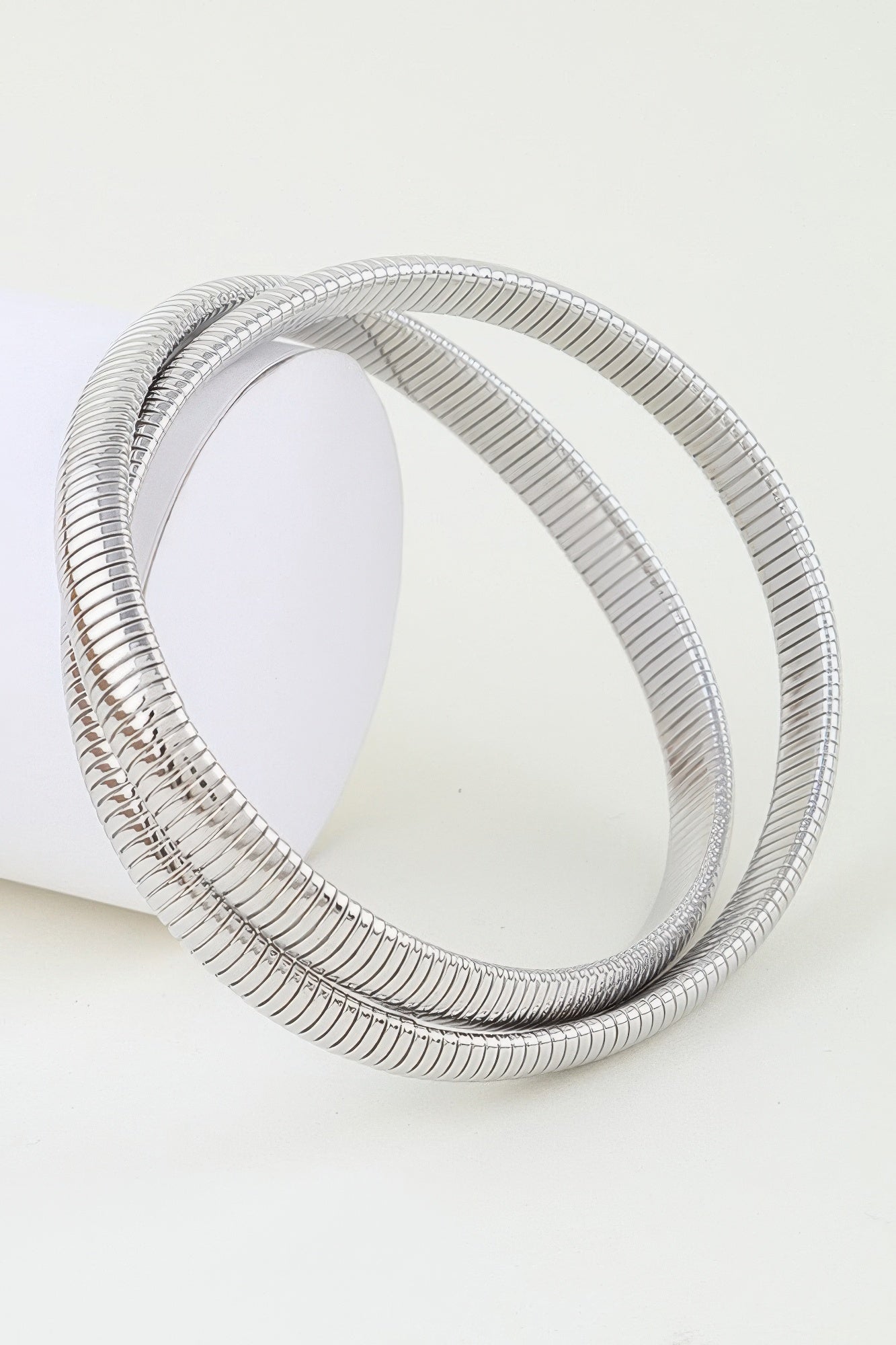 Women's Bangle Bracelet Intertwined Snake Chain BYMANYC ® New York TWISTED DUAL STRAND BRACELET - New Collection