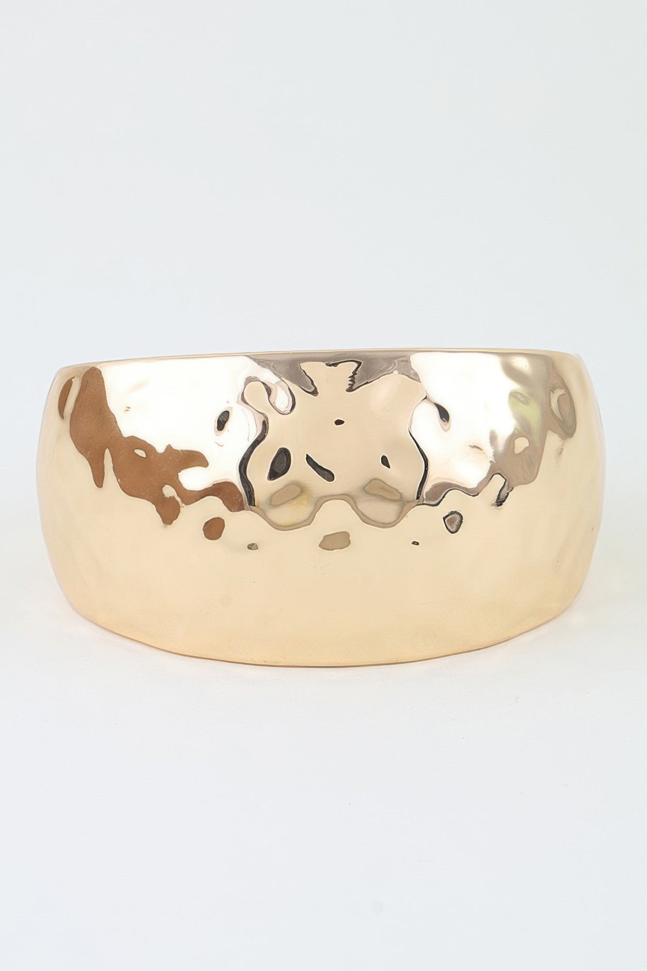Women's Cuff Bracelet Wide Hammered Dome BYMANYC ® New York BOLD TEXTURED STATEMENT BANGLE - New Collection