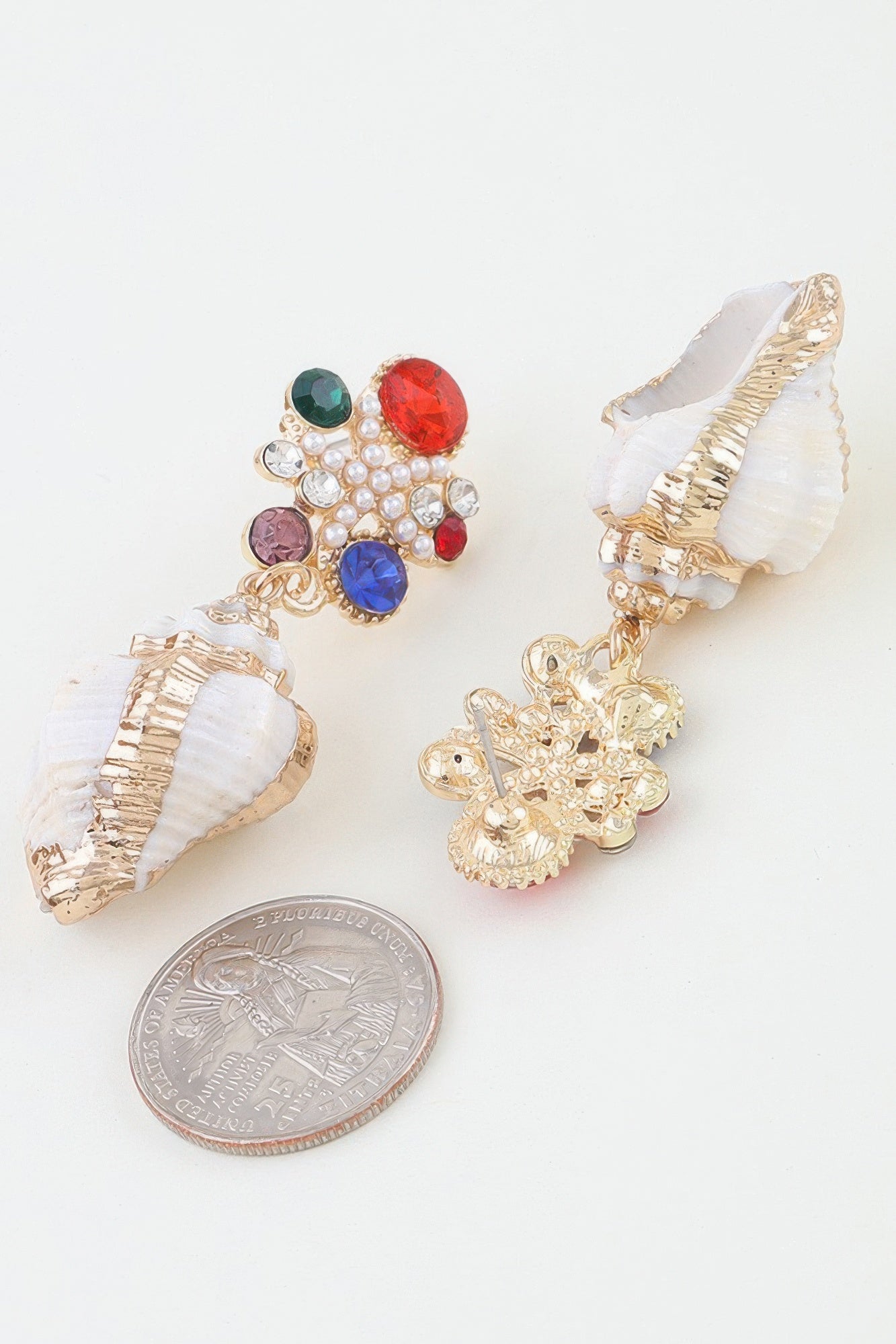 Women's Earrings Drops Shell BYMANYC ® New York HAMPTONS SUMMER SHELL - New Collection