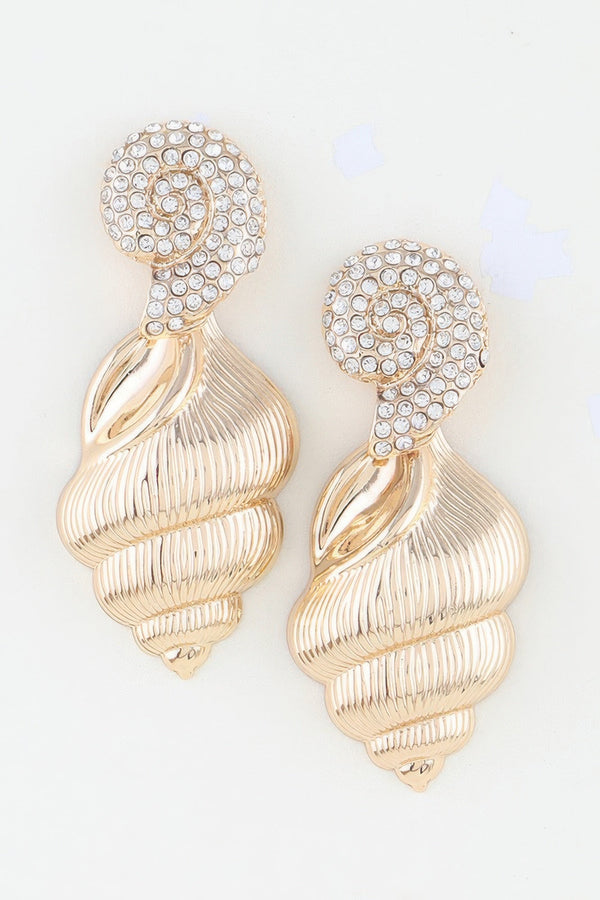 Women's Earrings Drops Conch Shell BYMANYC ® New York HAMPTONS CONCH - New Collection