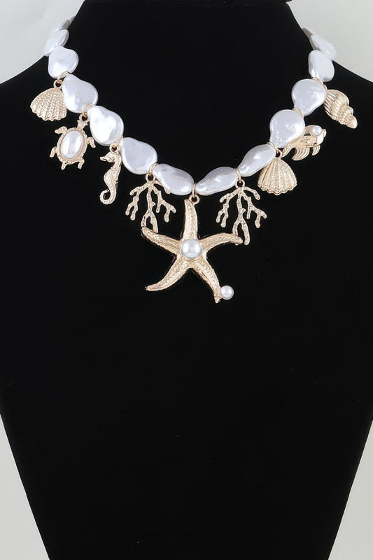 Women's Necklace Beaded Charms BYMANYC ® New York HAMPTONS UNDER THE SEA - New Collection