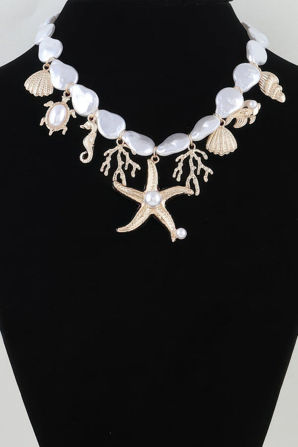 Women's Necklace Beaded Charms BYMANYC ® New York HAMPTONS UNDER THE SEA - New Collection