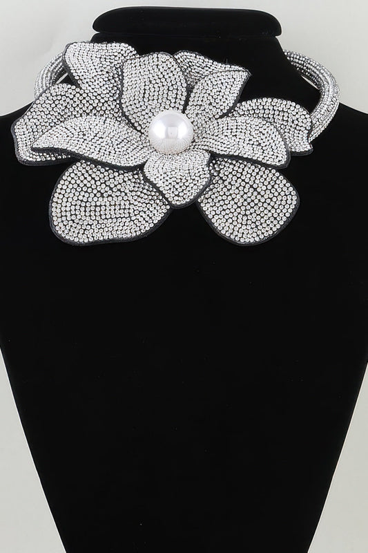 Women's Necklace Choker Floral BYMANYC ® New York SOHO BEJEWELED BLOOM - New Collection