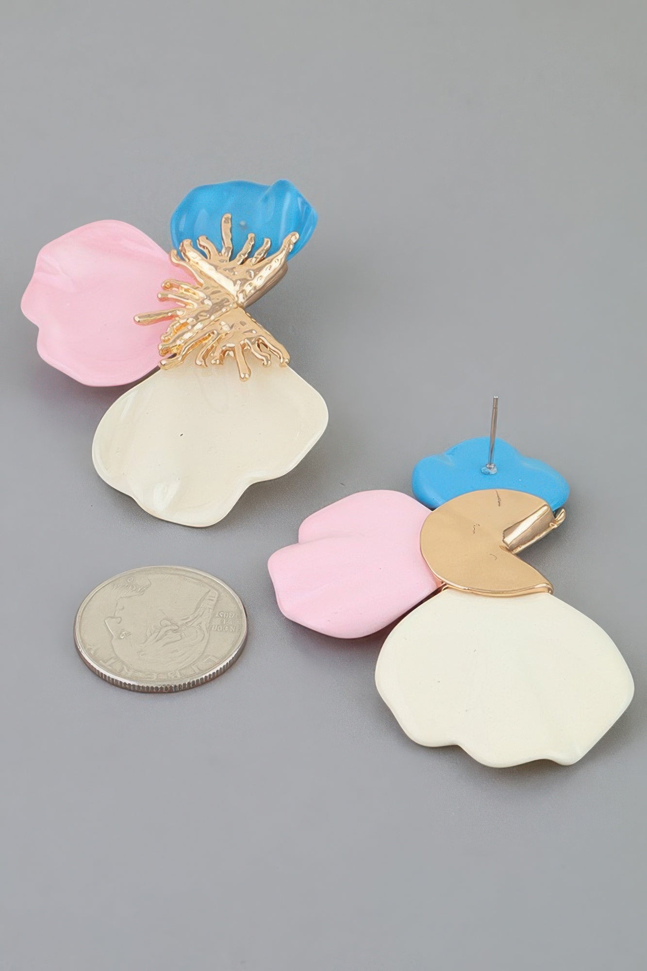 Women's Earrings Studs Floral BYMANYC ® New York HAMPTONS SCALE FLOWER - New Collection