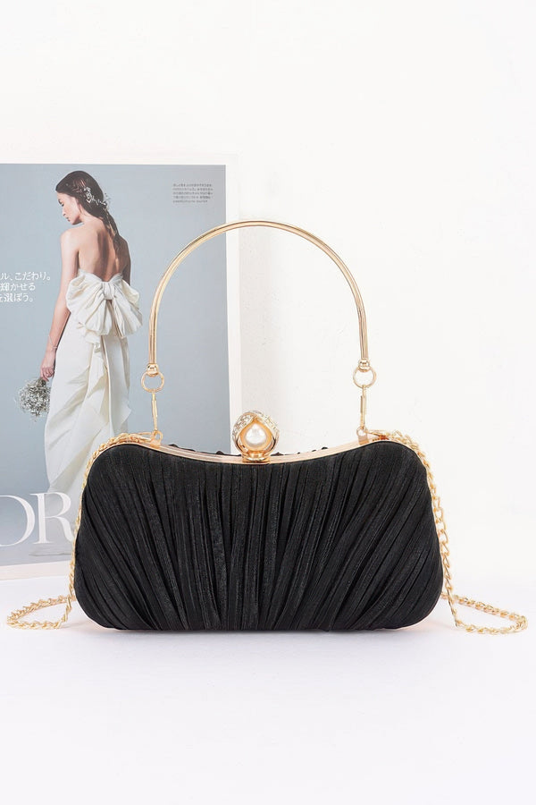 Women's Party Clutch Pleated Polyester BYMANYC ® New York ELEGANT TEXTURED EVENING PURSE - New Collection