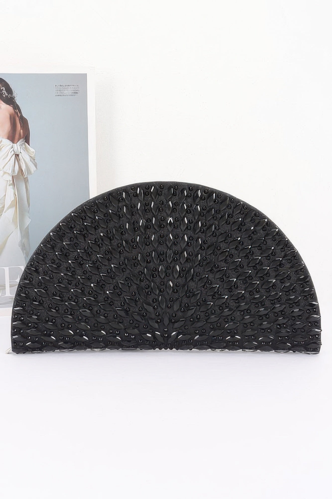 Women's Party Clutch Rhinestone Half Moon BYMANYC ® New York SPARKLING ELEGANT EVENING PURSE - New Collection