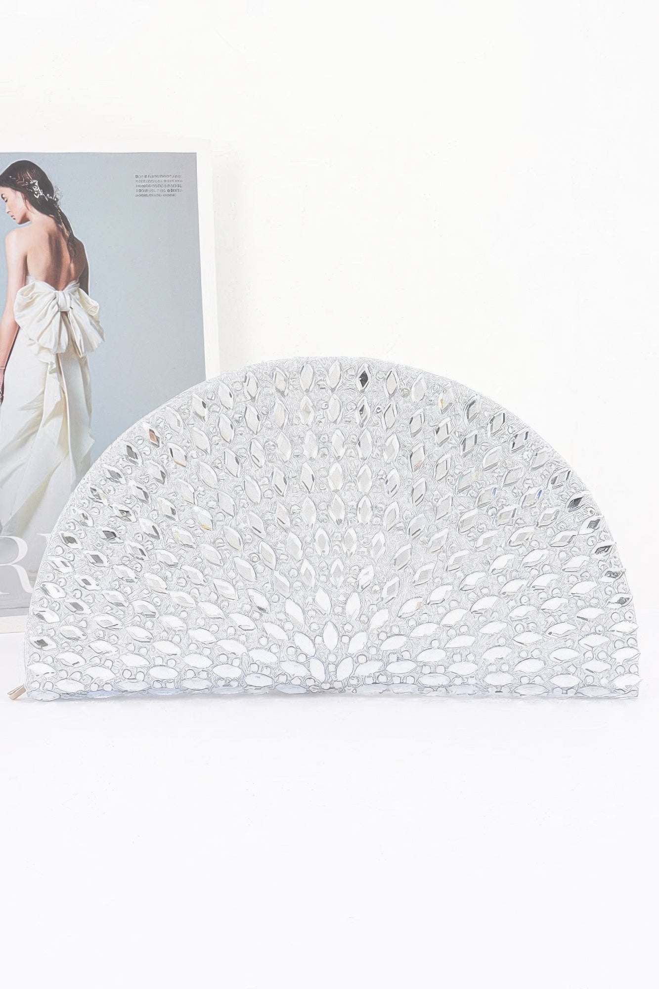 Women's Party Clutch Rhinestone Half Moon BYMANYC ® New York SPARKLING ELEGANT EVENING PURSE - New Collection