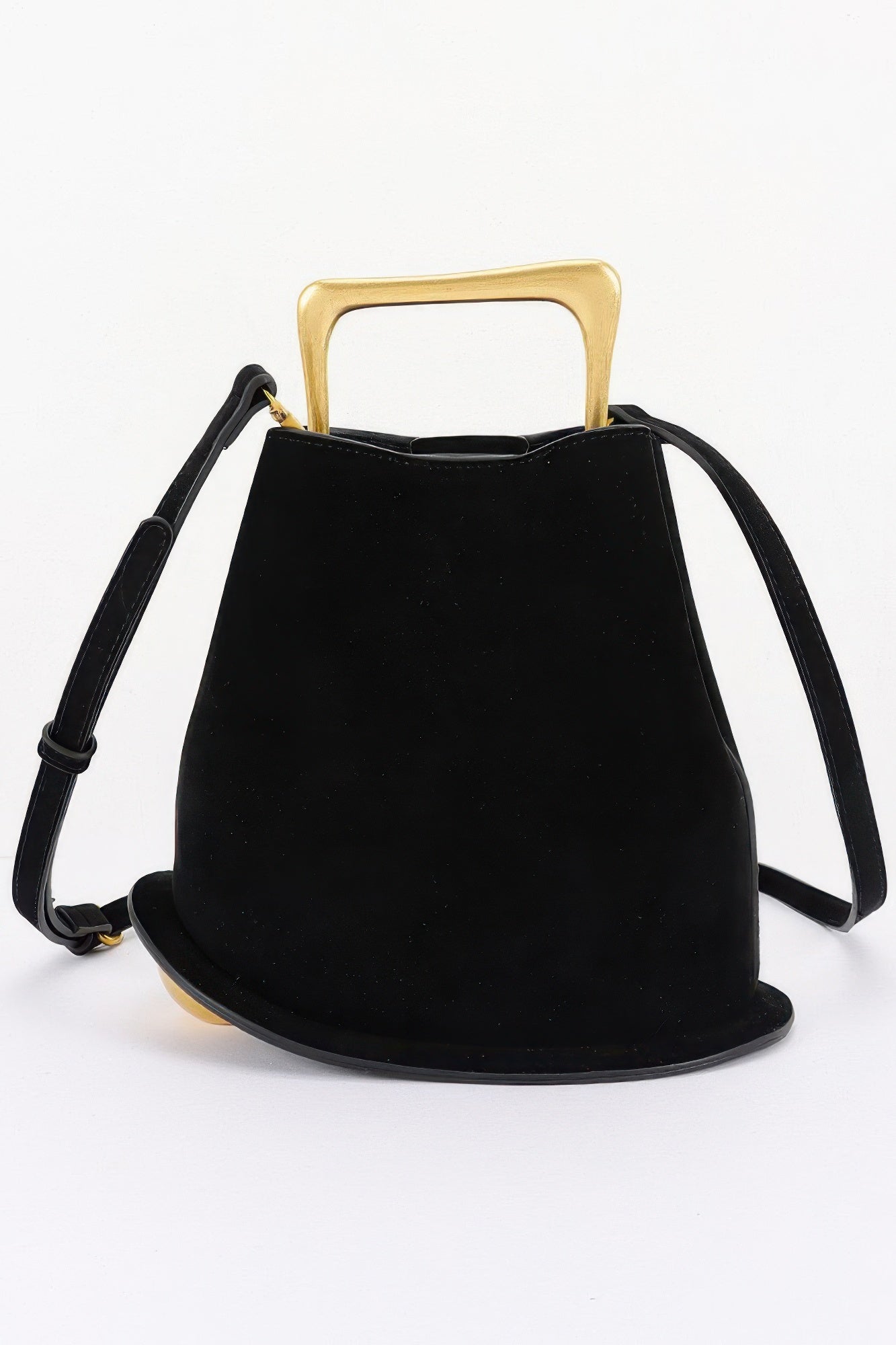 Women's Top Handle Bag Faux Suede Metal Handle BYMANYC ® New York CONTEMPORARY TEXTURED METALLIC PURSE - New Collection